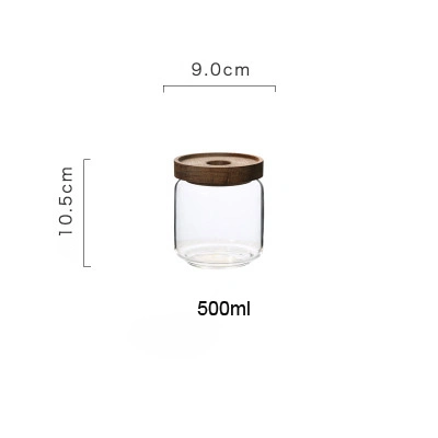 350/450/500/750/1000ml verre borosilicaté haut récipient de conservation pour aliments