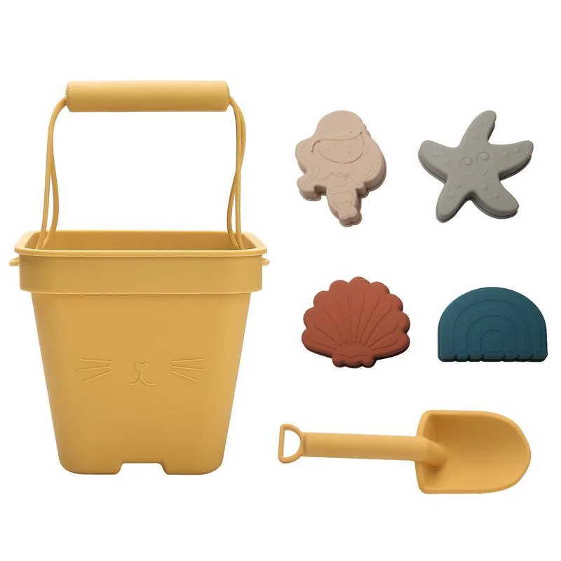 New Arrivals Silicone Summer Beach & Sand Toys Large Capacity Bucket Set