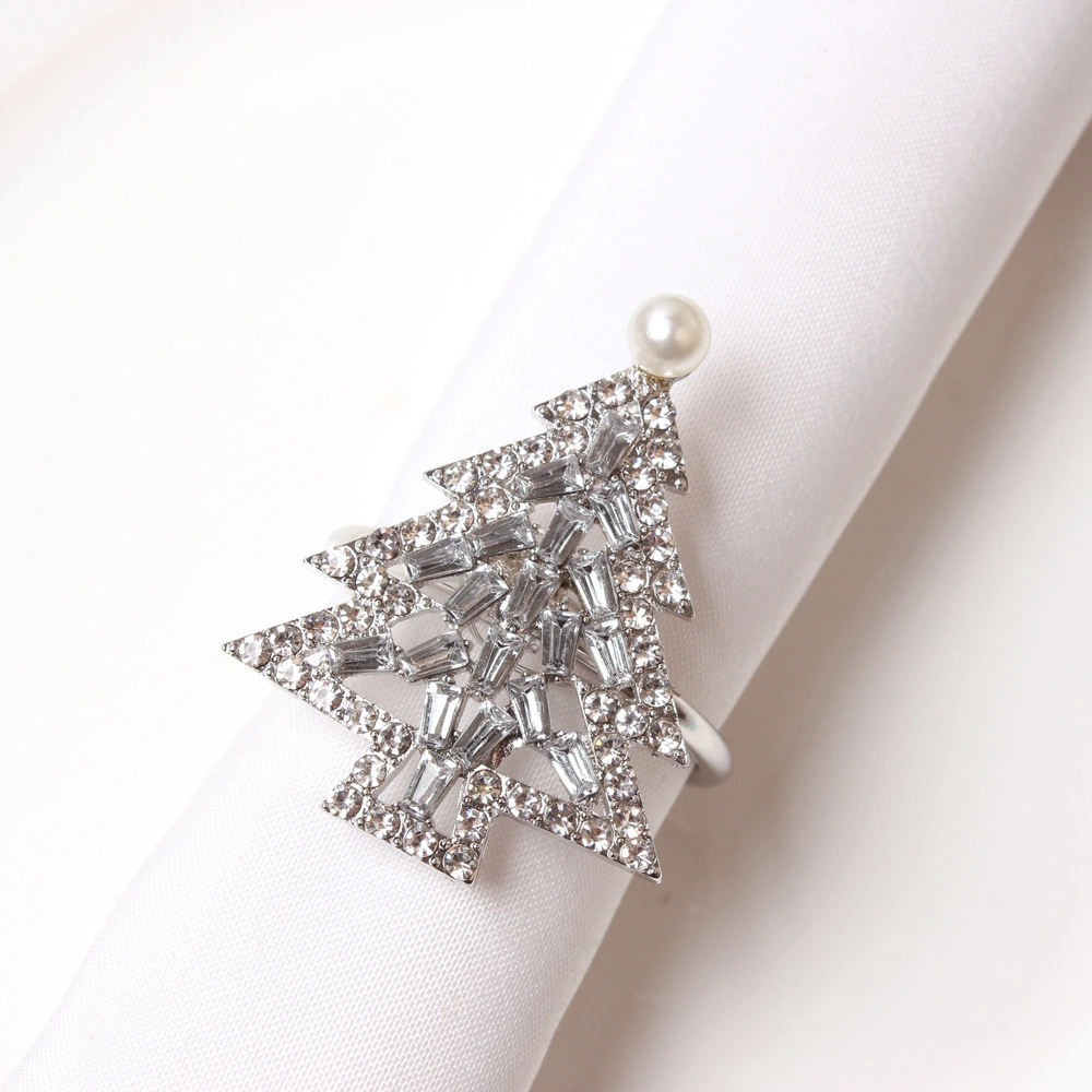 Amazon's New Silver Christmas Tree Hotel Napkin Ring Restaurant Alloy