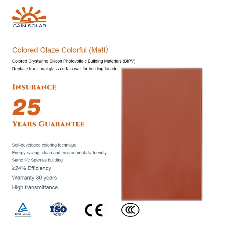 Customizable Double-Glass Colorful BIPV Mono Solar Glass for Building Greenhouse