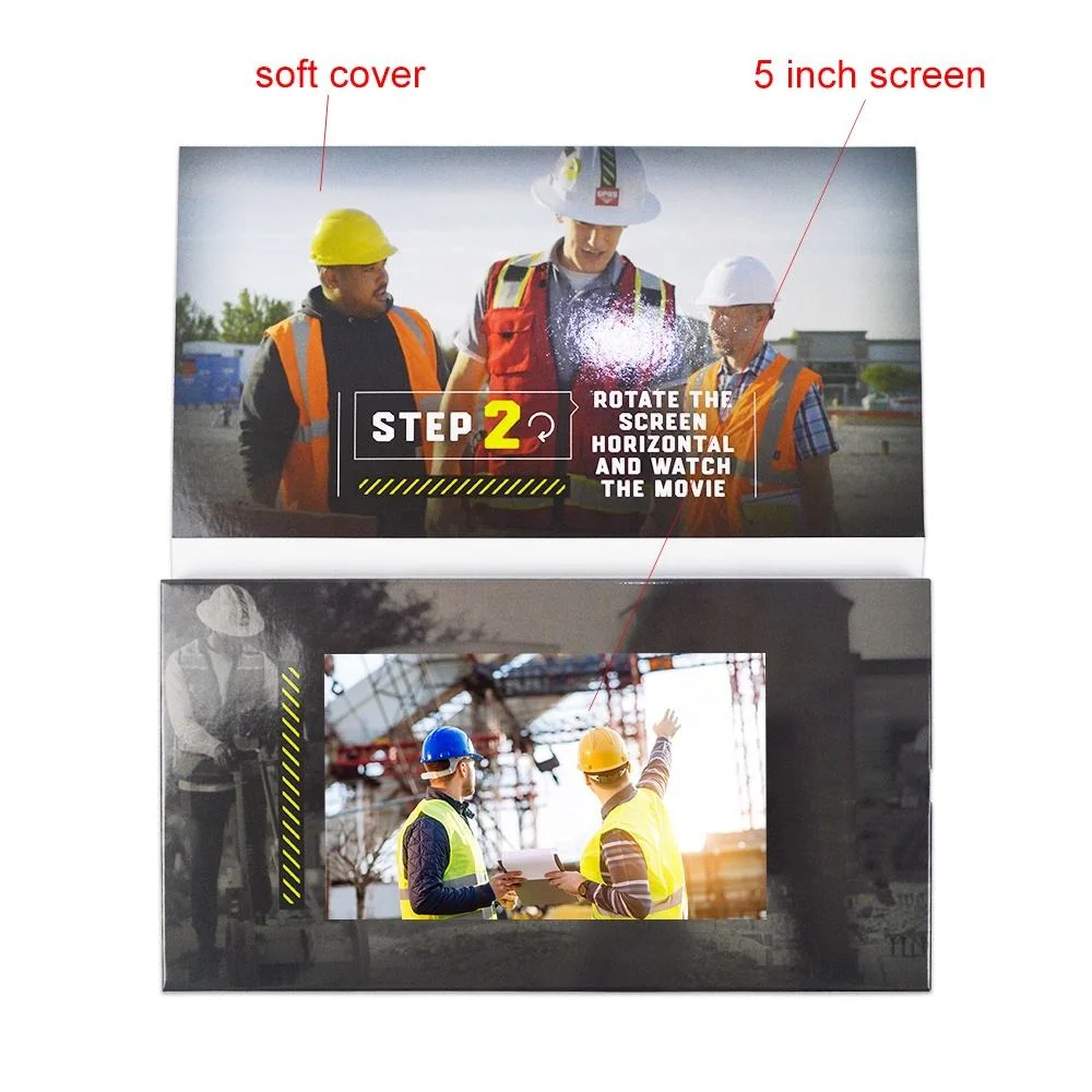 Popular Custom 5inch LCD Video Brochure Card for Company Training