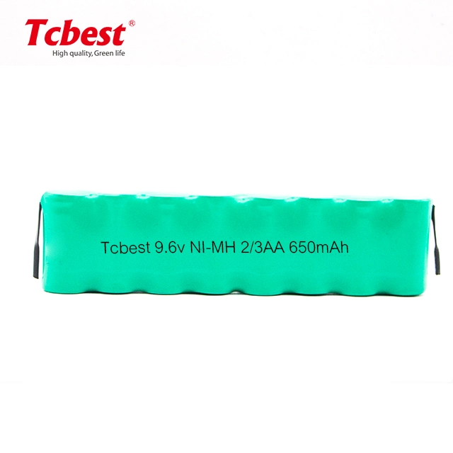 Ni-MH 9.6V Ni-MH 2/3AA 650mAh Rechargeable Battery Pack