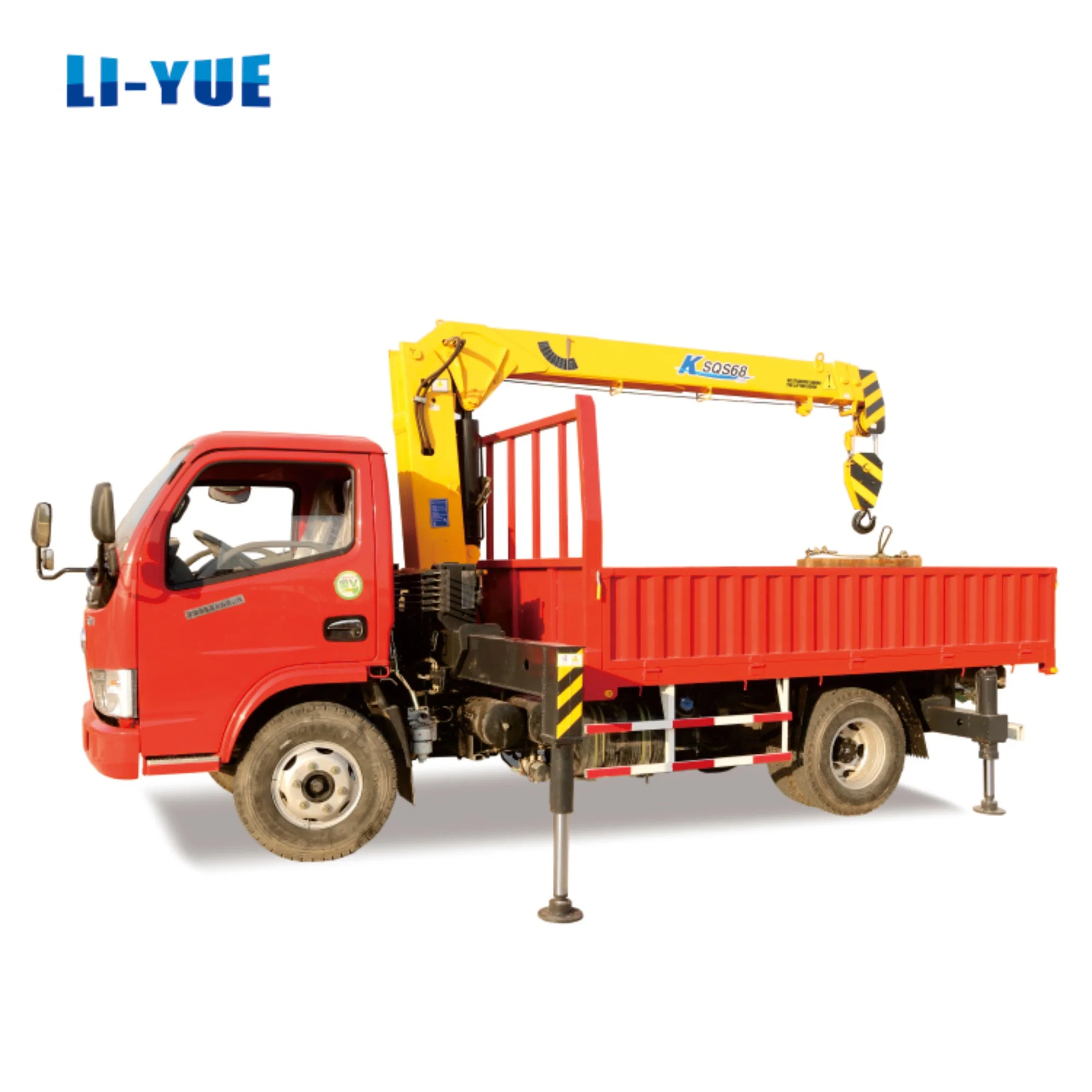 Stiff Boom Crane 6.3 Ton Hydraulic Price Mobile Mini Crane Truck Mounted for Sale