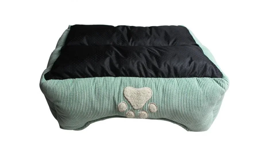 Embroidered Corduroy Pet Dog Bed Warming Dog House