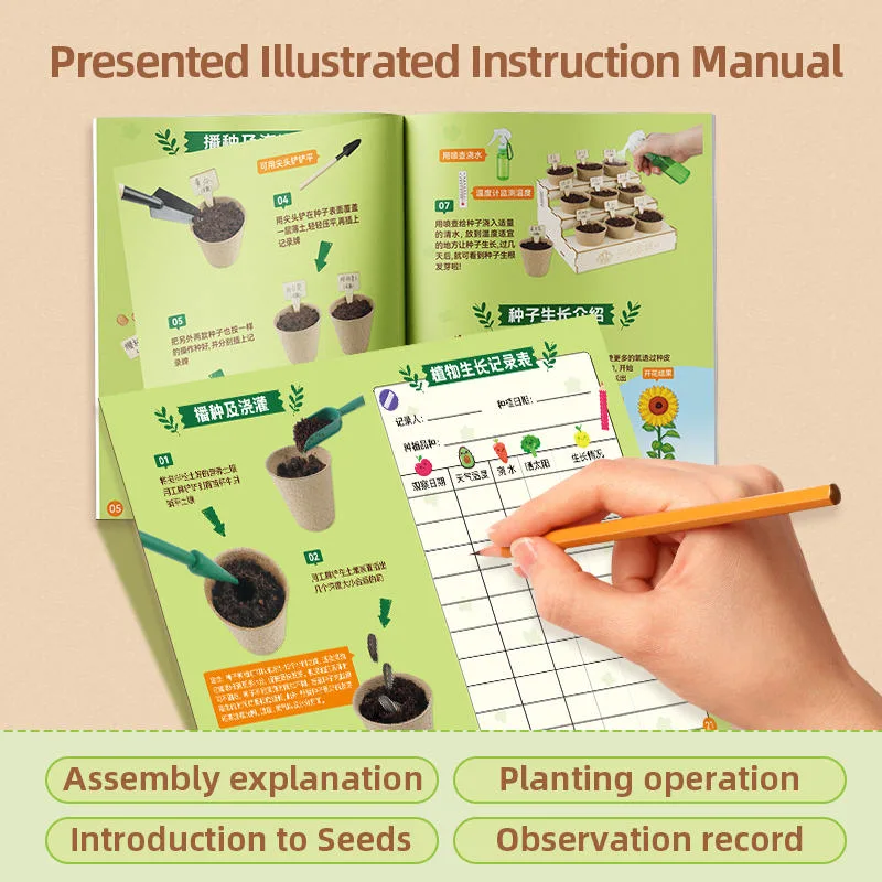 Kid Science Toys Experiment Kit Educational Mini Natural Plants Solar Garden Toy Greenhouses Green Houses Novelty Toys