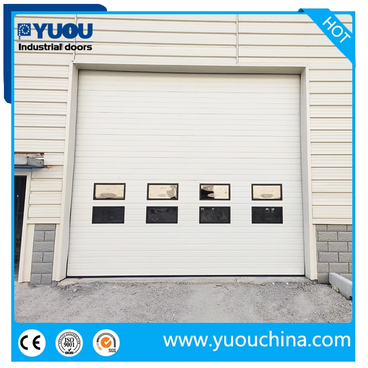 Industrial Automatic Electrical High Lifting Overhead Sectional Door for Cold Storage