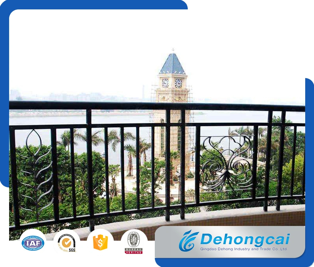 Ornamental Galvanized Wrought Iron Safety Balcony Fence with Powder Coated