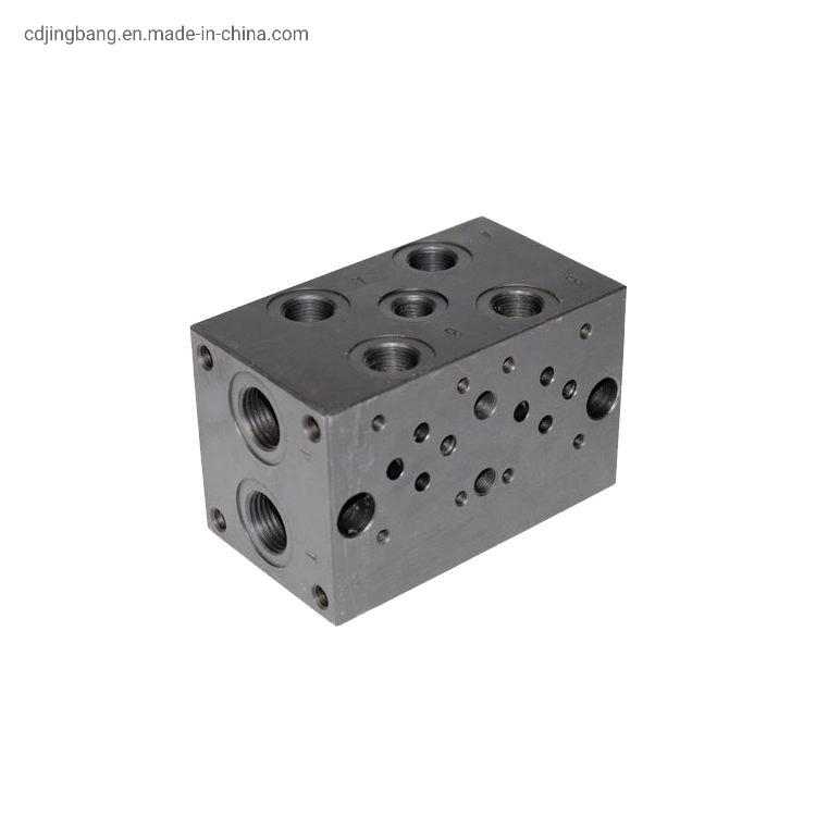 ODM OEM personalizada de la válvula de negro de mecanizado CNC Bloque Colector Hidráulico