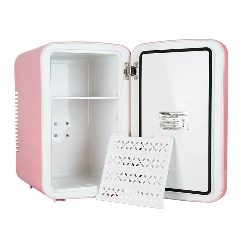 8L espejo Mini Frigo para dormitorio Personalizar Mini nevera vidrio Puerta con nevera de belleza CE GS