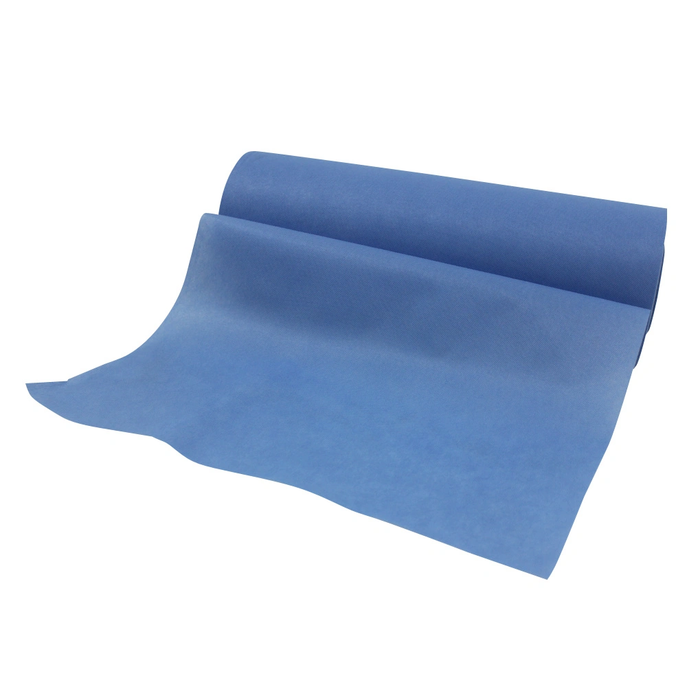 Medical Grade Spunbond Non Woven Fabric Blue SMS 50g Anti-Static Anitary Products Making