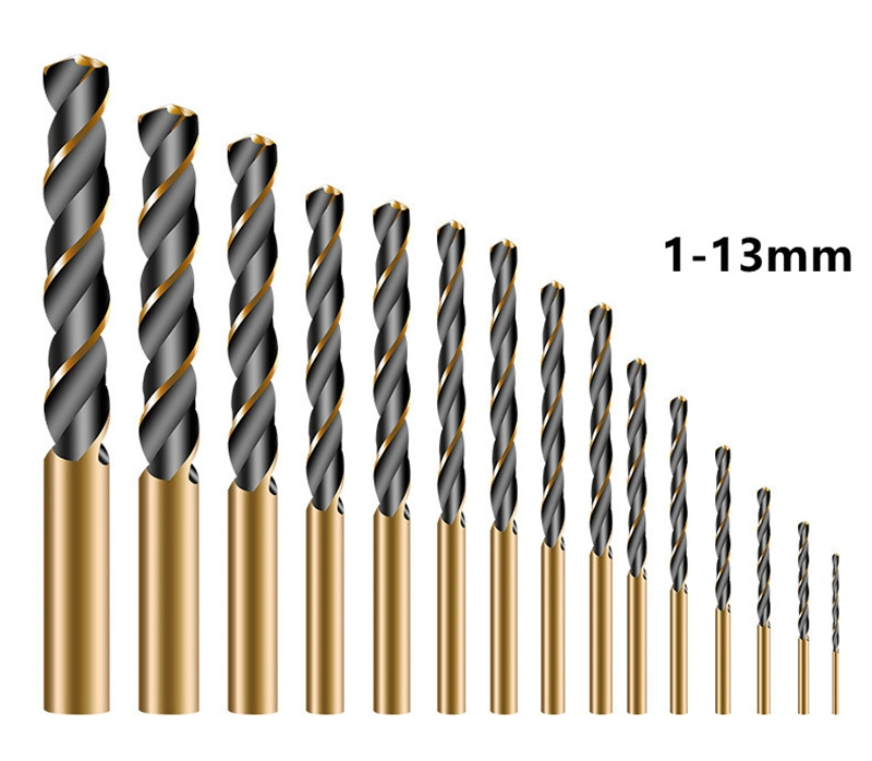 HSS High Speed Steel Titanium Coated Drill Bit Set 1/4 Hex Shank 1mm-10mm Hexagonal
