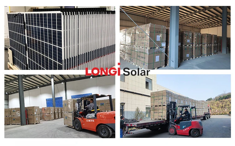 Venda de boa qualidade de Longi 530W 535W 540W 545W Painéis Solares 182mm 144 Células