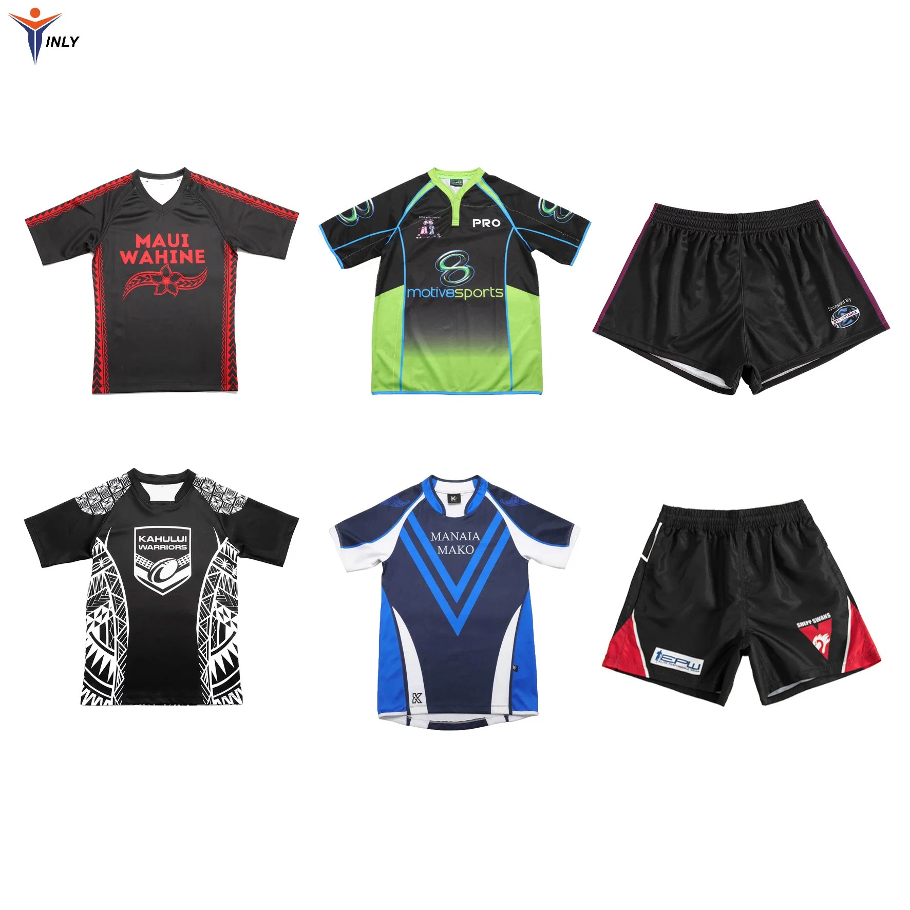 Vêtements de sport en gros personnalisés pour le hockey, le rugby, le baseball, les vêtements de gym, les shorts de basketball, l'uniforme de polo, le maillot de cyclisme, le maillot de football et de soccer.