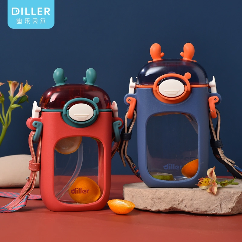 Детская бутылочка для воды без бисфенола-а Creative Portable С ремешком