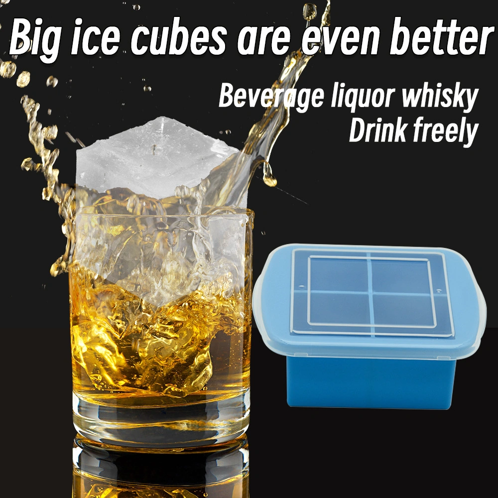 Hot Sale Whiskey Ice Square Maker - Silicone 5.5cm Square Ice Cube Molds