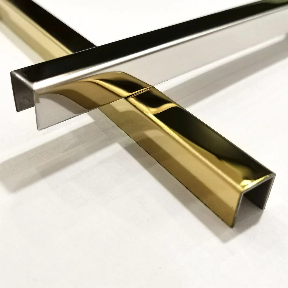 Gold Mirror Stainless Steel Decorative Trim Folded Skirting