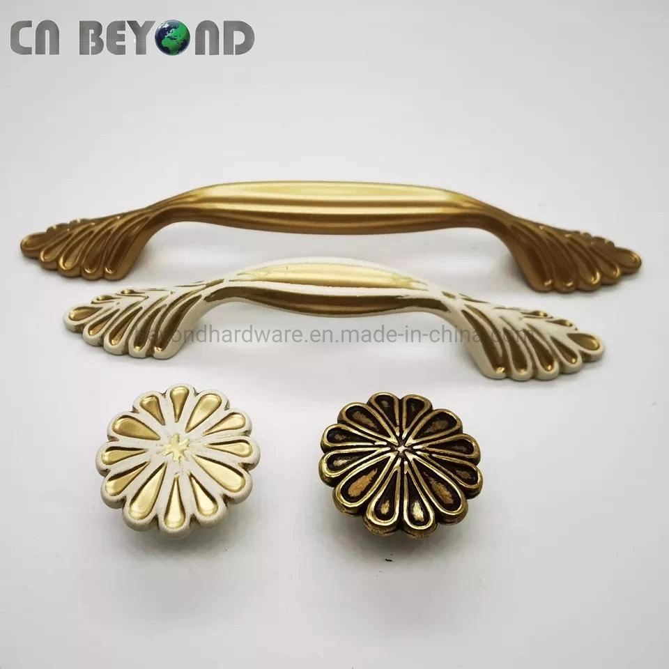 Classical Elegant Funky Zinc Cabinet Hardware Gold Drawer Pull Handle