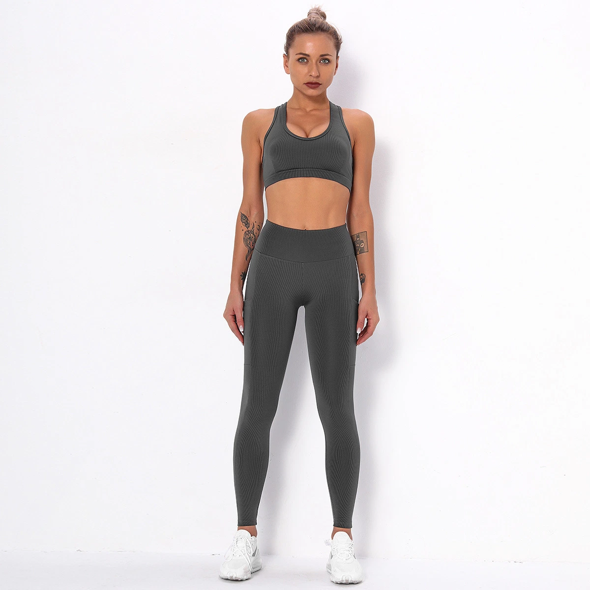 Leggings Yoga Fitness Clothes Two Pieces Set Yoga Pants Sexy Sport Running Women Tracksuit