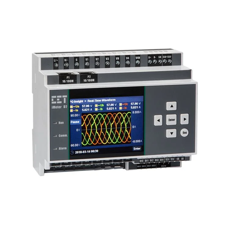 iMeter D7 35mm DIN Rail Class 0.2S Three-Phase Power Quality Analyzer RS-485 Ethernet Modbus HTTPS Optional 4G Connection