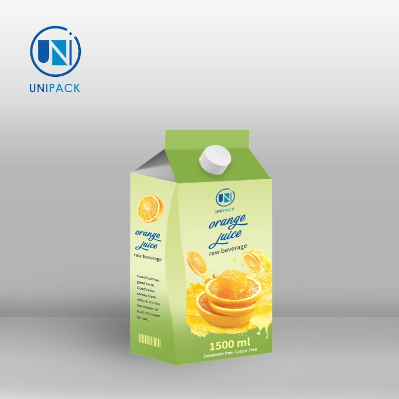 Unipack Fruit Juice Drink Milk Aseptic Packaging Carton Can Be Customized Printing