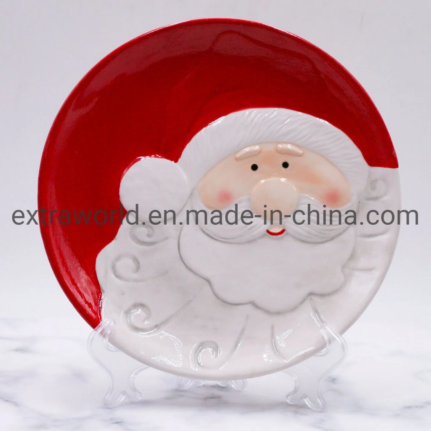 Wholesale/Supplier Ceramic 8 Inch Round Plate Dinnerware for Christmas Her Gift