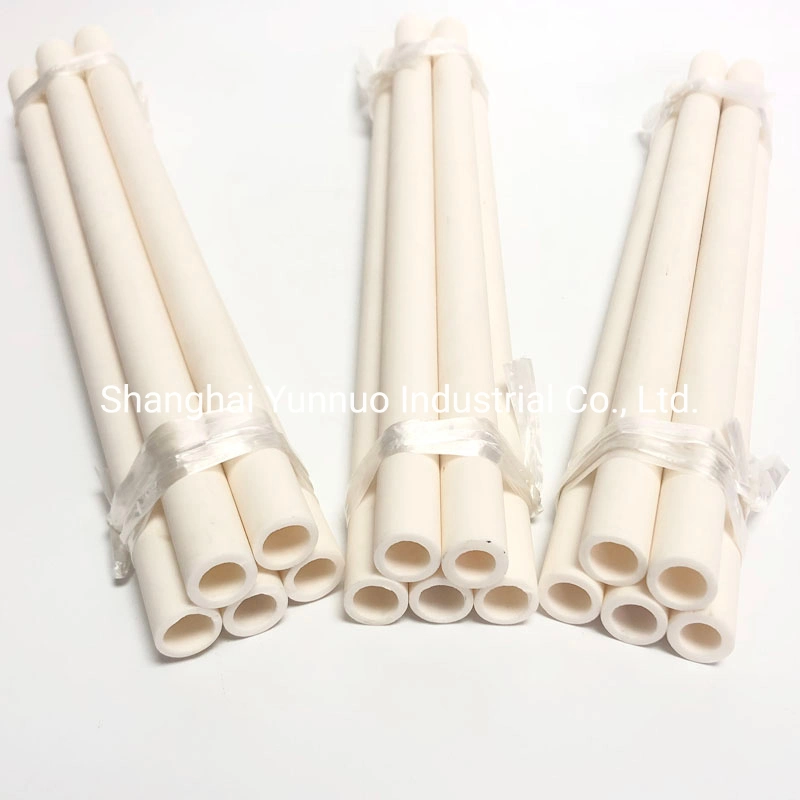 Чистый 95% 99% Al2O3 Alumina Hollow Rod for muffle Furnace