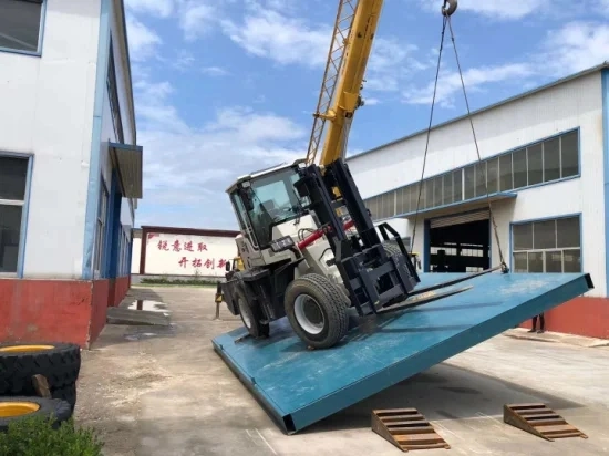 4 Ton Outdoor Used Rough Terrain Forklift Truck with Saet Cover