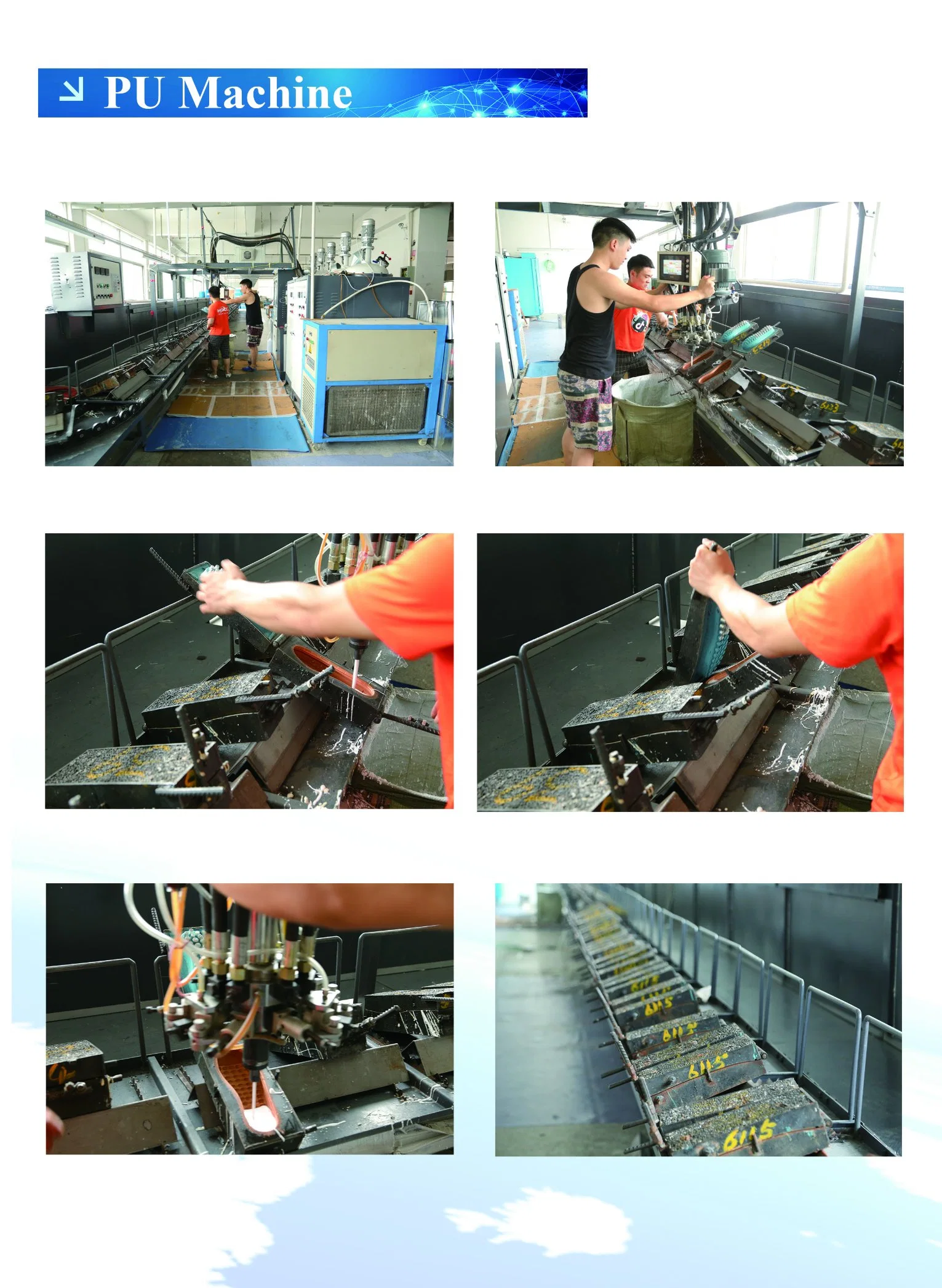 High Production 40 Station Conveyor Type PU Pouring Machine for DIP Sandal Slipper Making