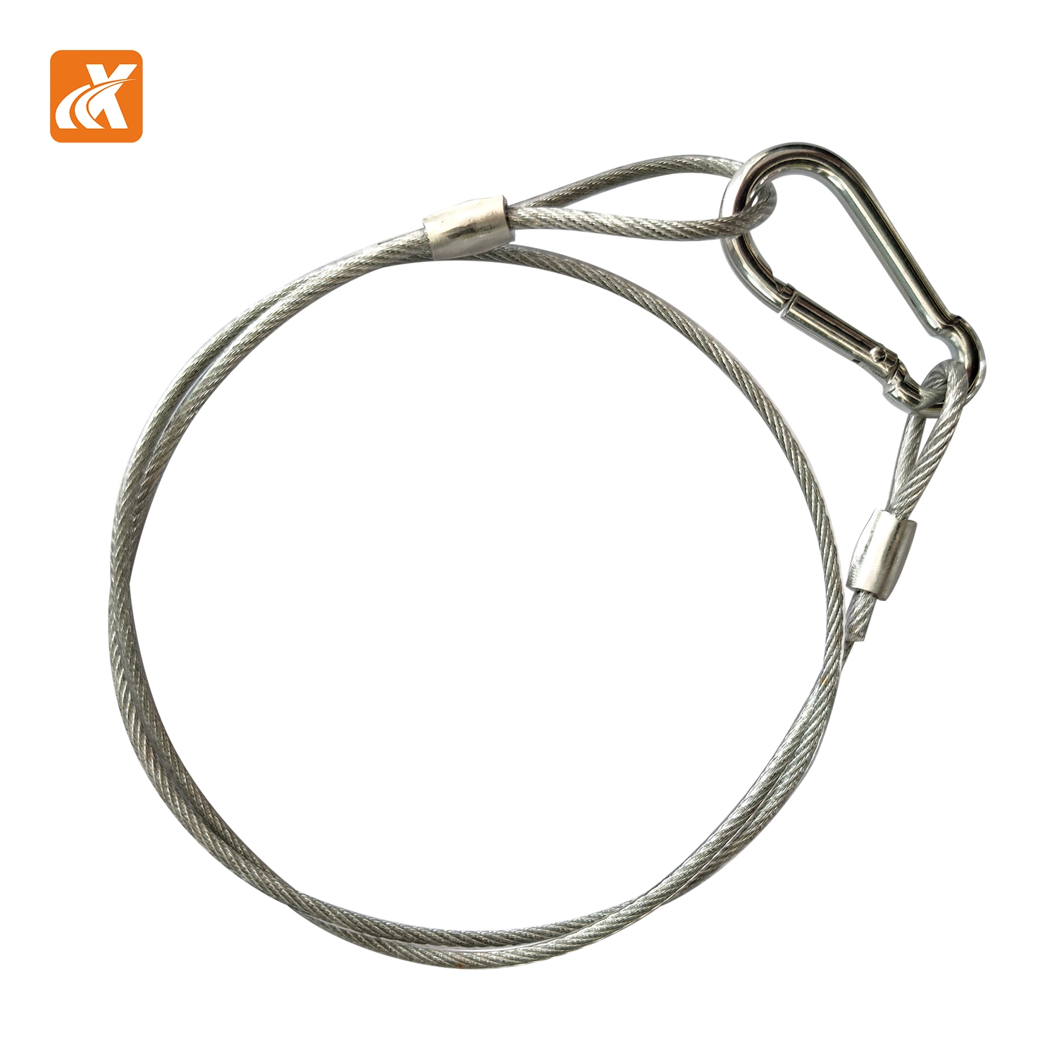 Stainless Steel Adhesive Material Safety Rope Black Standard Spring Fastener Love Eye Soft Light