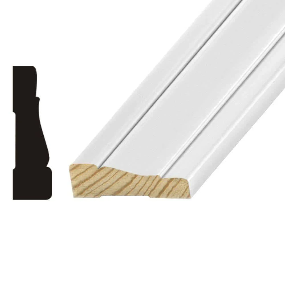 Decorative Architrave Primed Solid Pine or MDF 3.4-Inch Door Casing (8 pieces per pack)