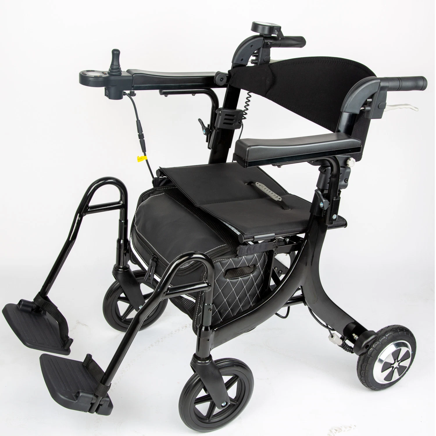 Walkers for Seniors Heavy Duty Transport Wheelchair Lightweight Foldable Walker with Bag