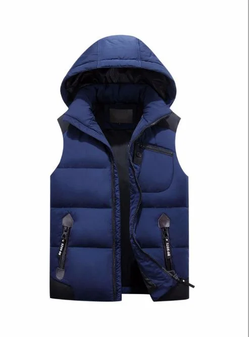 Fabricante de moda de inverno Aqueça o colete homens estabelece Padding Vest em cores diferentes