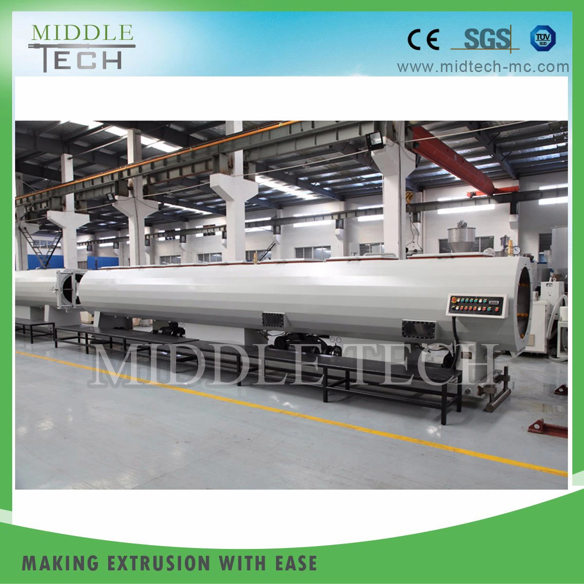 Large Diameter (630mm) Plastic PVC/UPVC Pressure Water Pipe/Tube/Hose Machine Extrusion Manufacturer