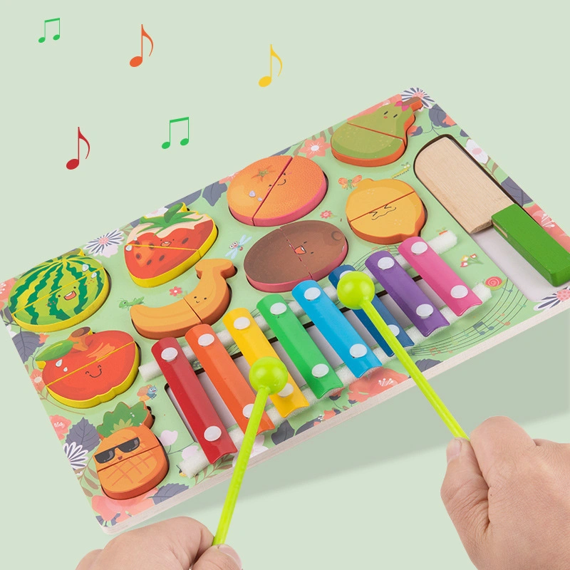 Fruit Percussion Toys Children&prime; S Sensory Educational Wooden Musical Toys