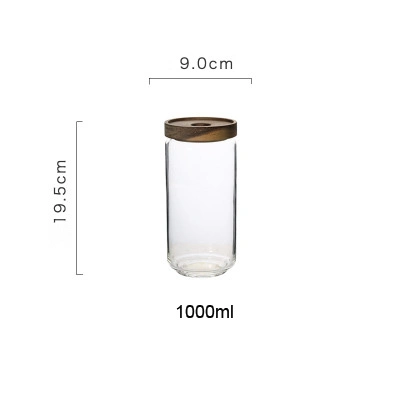 350/450/500/750/1000ml verre borosilicaté haut récipient de conservation pour aliments