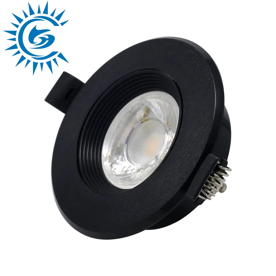 Changzhou Forever Lighting New Design Popular Cheap LED Downlight Recessed Plastic White Black Adjustable Downlight
