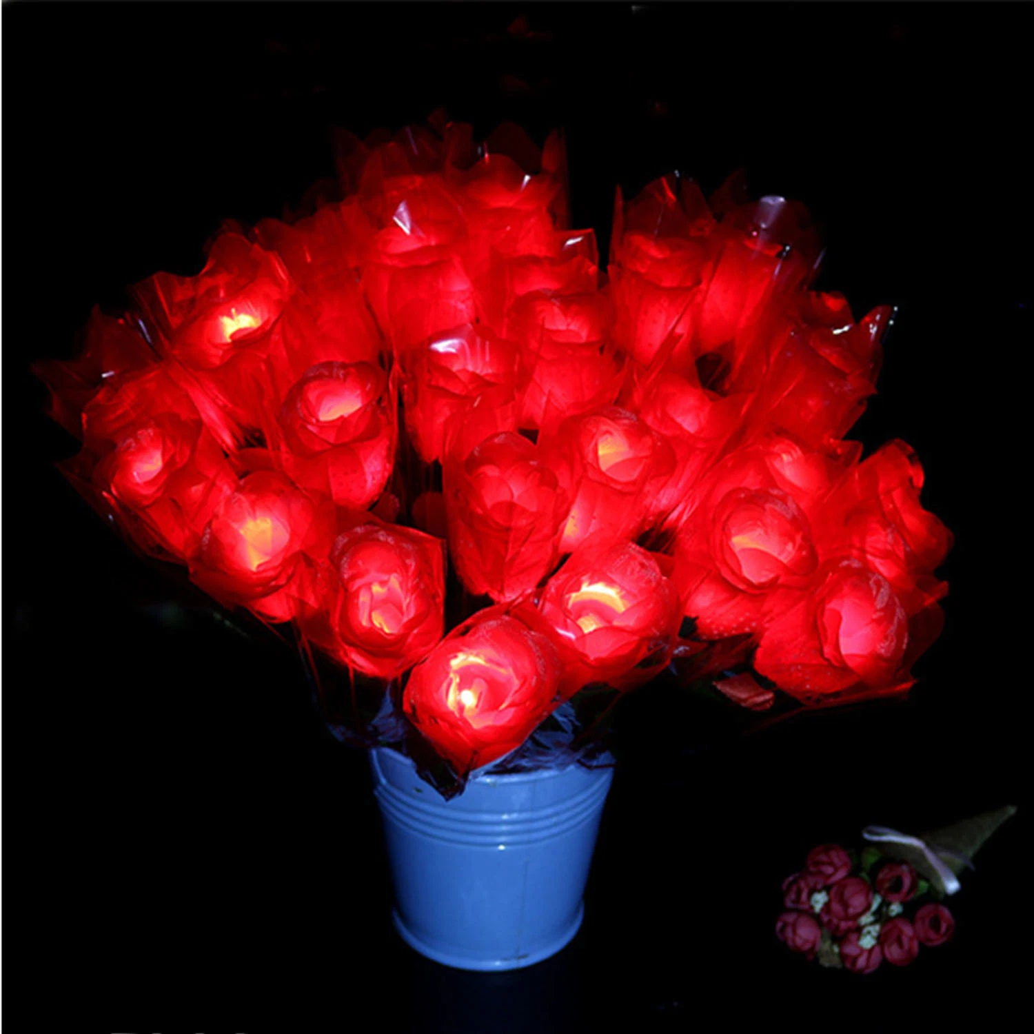 LED Flower Lights LED Rose Wedding Decoration LED Rose Flower Artificial Flower