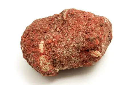 Natural Ore of Sulfide (chemical name: HgS) , Bright Red, with a Diamond to Metallic Luster, Belonging to The Tripartite Crystal System