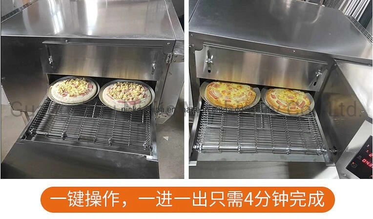 Guangzhou Lebensmittel-Geräte-Hersteller Commercial 32'' Küche Brot Elektro-Backen Förderer Pizzaofen Backofen