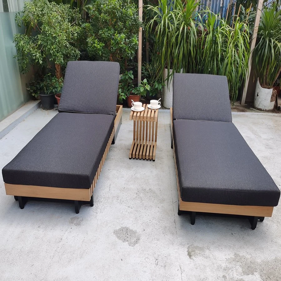 Factory Direct Selling Outdoor Furniture Garden Sunbed Tanning Swimming Pool Sun Lounger Bed