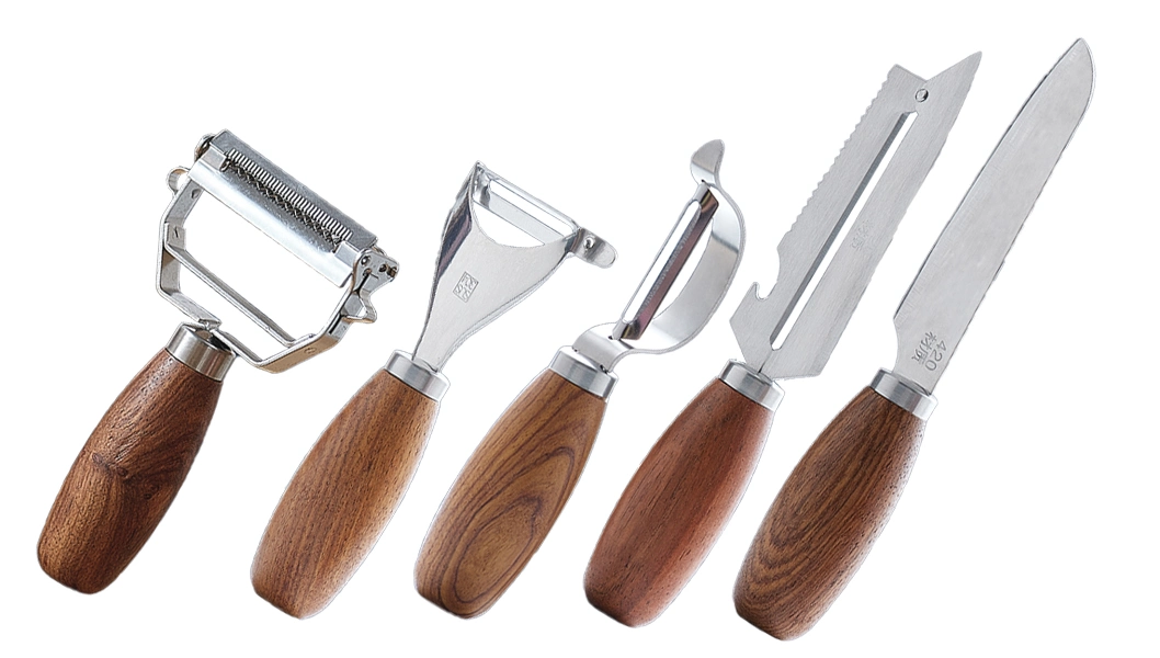 Venta caliente cuchillo de peeling de madera para fruta