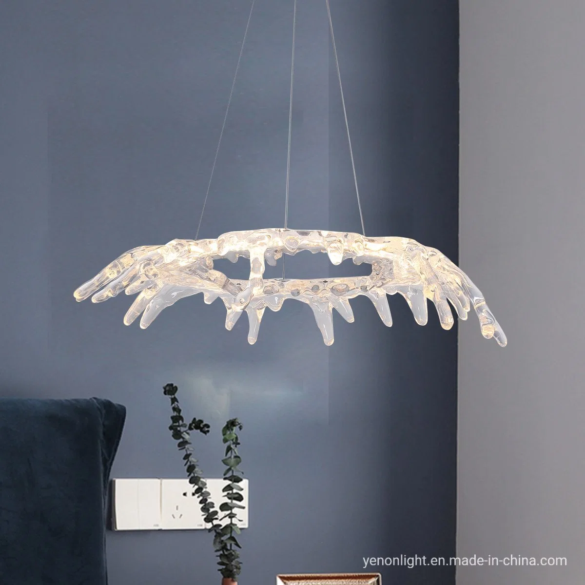 New Creative Poly Mirror Chandelier Inovate Resin Pendant Lamp