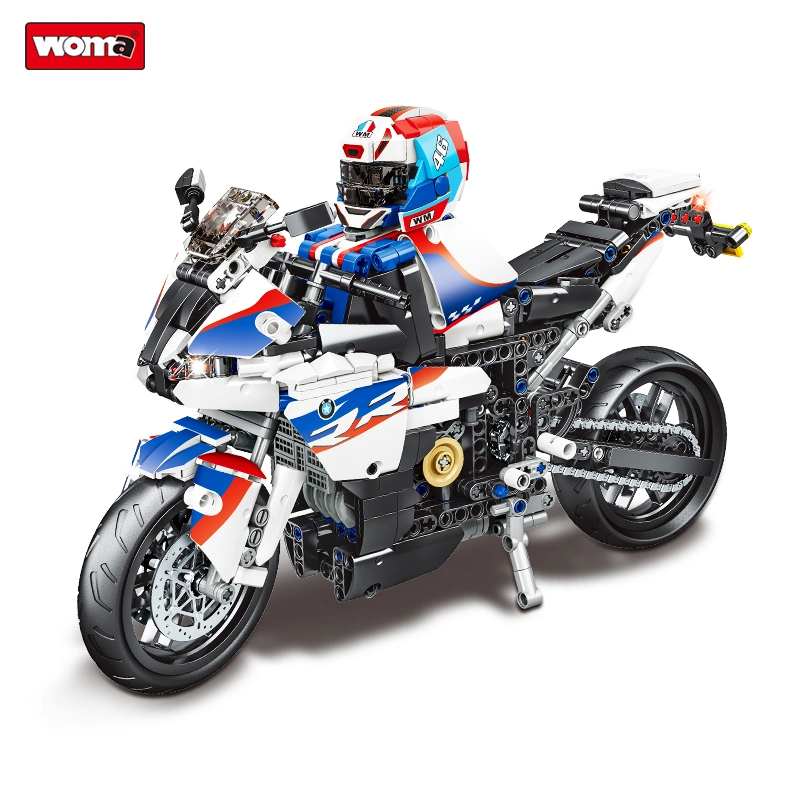 Woma Toys Golden Supplier Good Price Best Welcome Fashion Motorcycle Model Plastic Blocks Building Small Brick Construction Toy for Kids