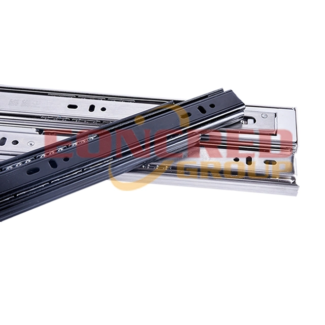 Utilisation intensive des coulisses de tiroir Extension complète de tiroir à roulement à billes de rails de montage du côté des glissières