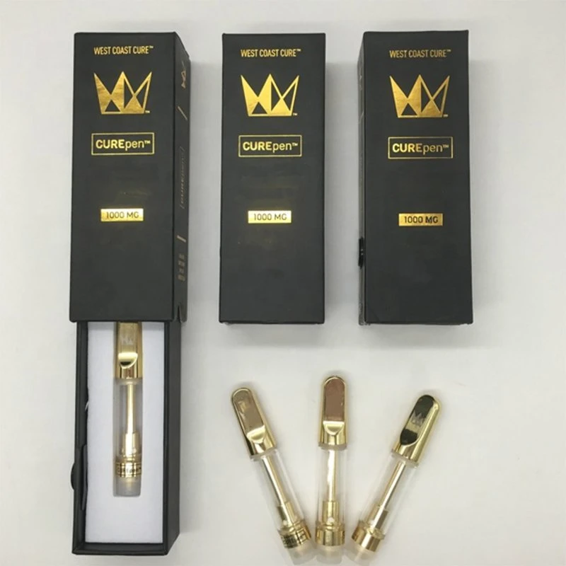 Frasco 510 Vape de vapor de 1 ml, com rosca e bobina cerâmica, descartável, de 0,5 ml Cartucho Pen e CIG Gold Silver Krt Cookies 510 vazio Cartucho de Pape vazio HHC de óleo grosso