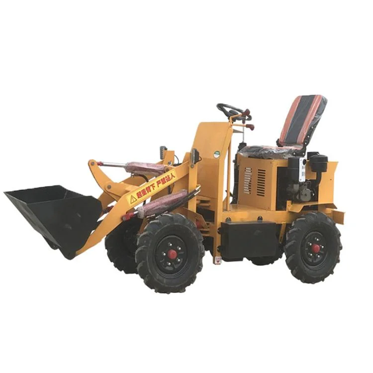 Global Shipping Small Electric Loader Four Wheel Drive Multifunctional Small Loader