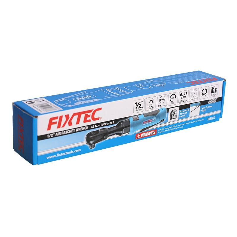 Fixtec 600rpm 90 Psi 1/2 3/8 Inch Pneumatic Tools Air Impact Ratchet Wrench