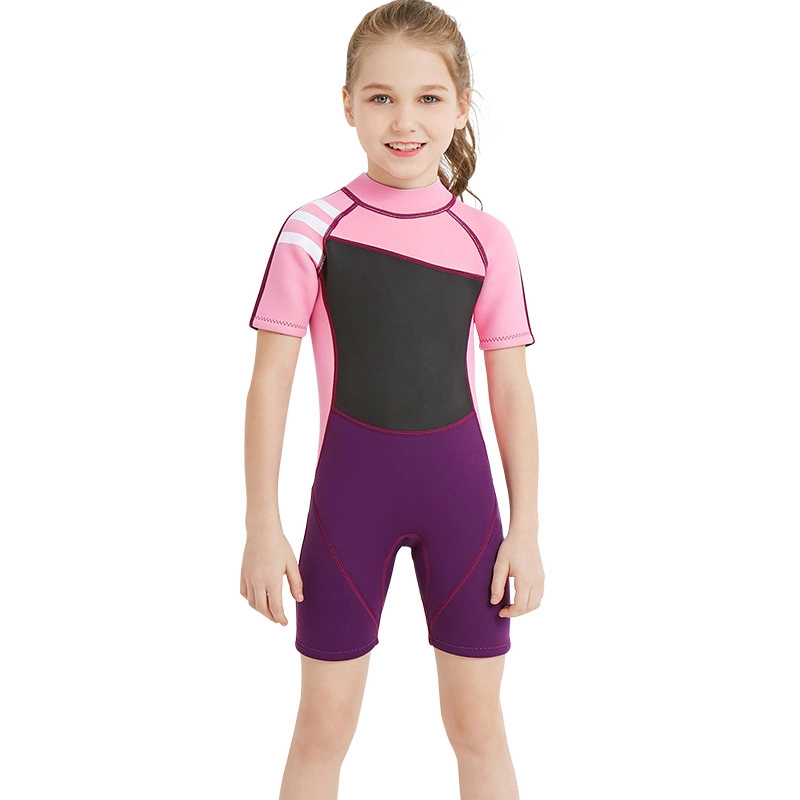 2.5mm Girl's Cute Black Shorty Protective Neoprene Surfing Diving Wetsuit