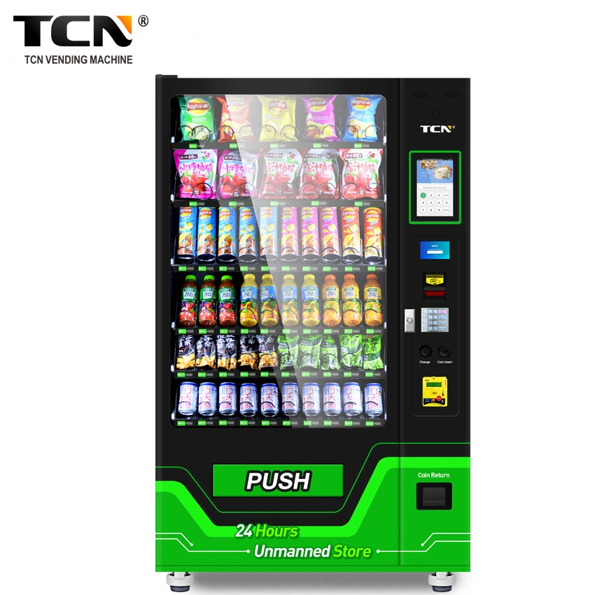 Refrigeración eléctrica TCN película plástica con Wood Touch pantalla de venta Negocio de máquinas