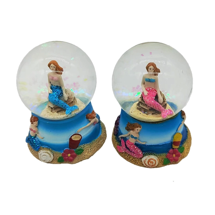 Playa de Regalos personalizados Regalos de resina Mermaid Snow Globe